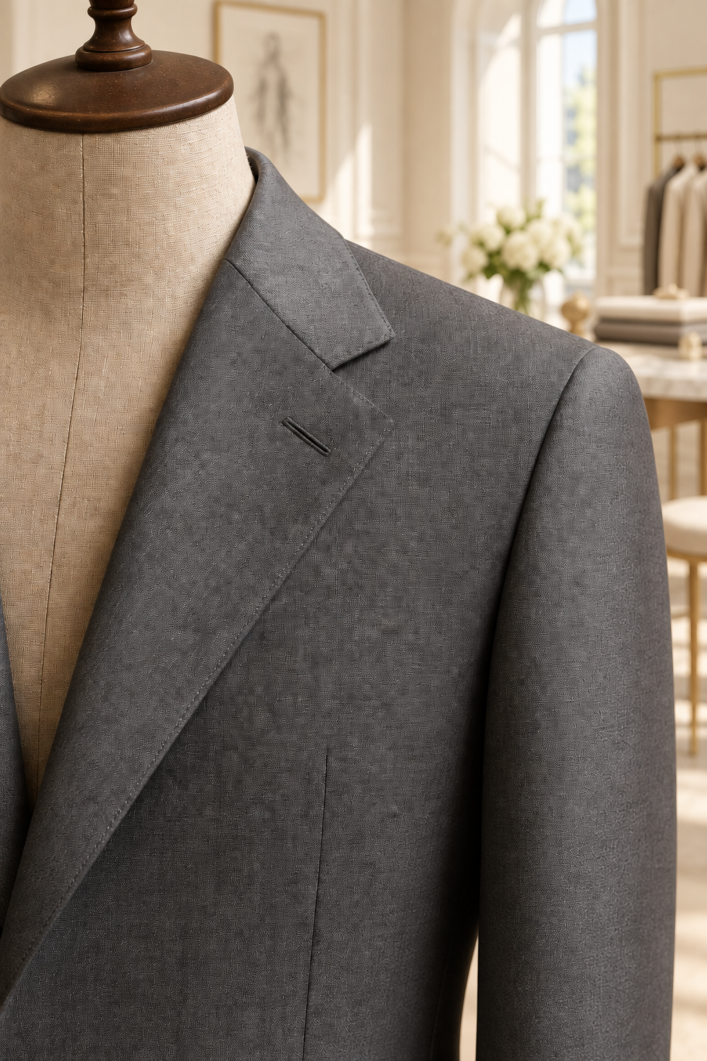 Lapel collar tailoring detail