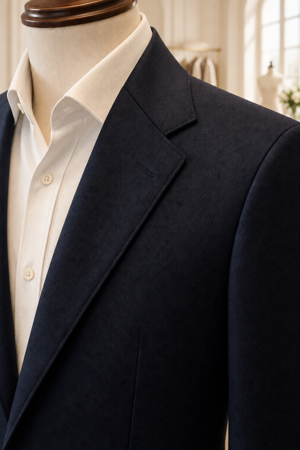 Notch collar tailoring detail
