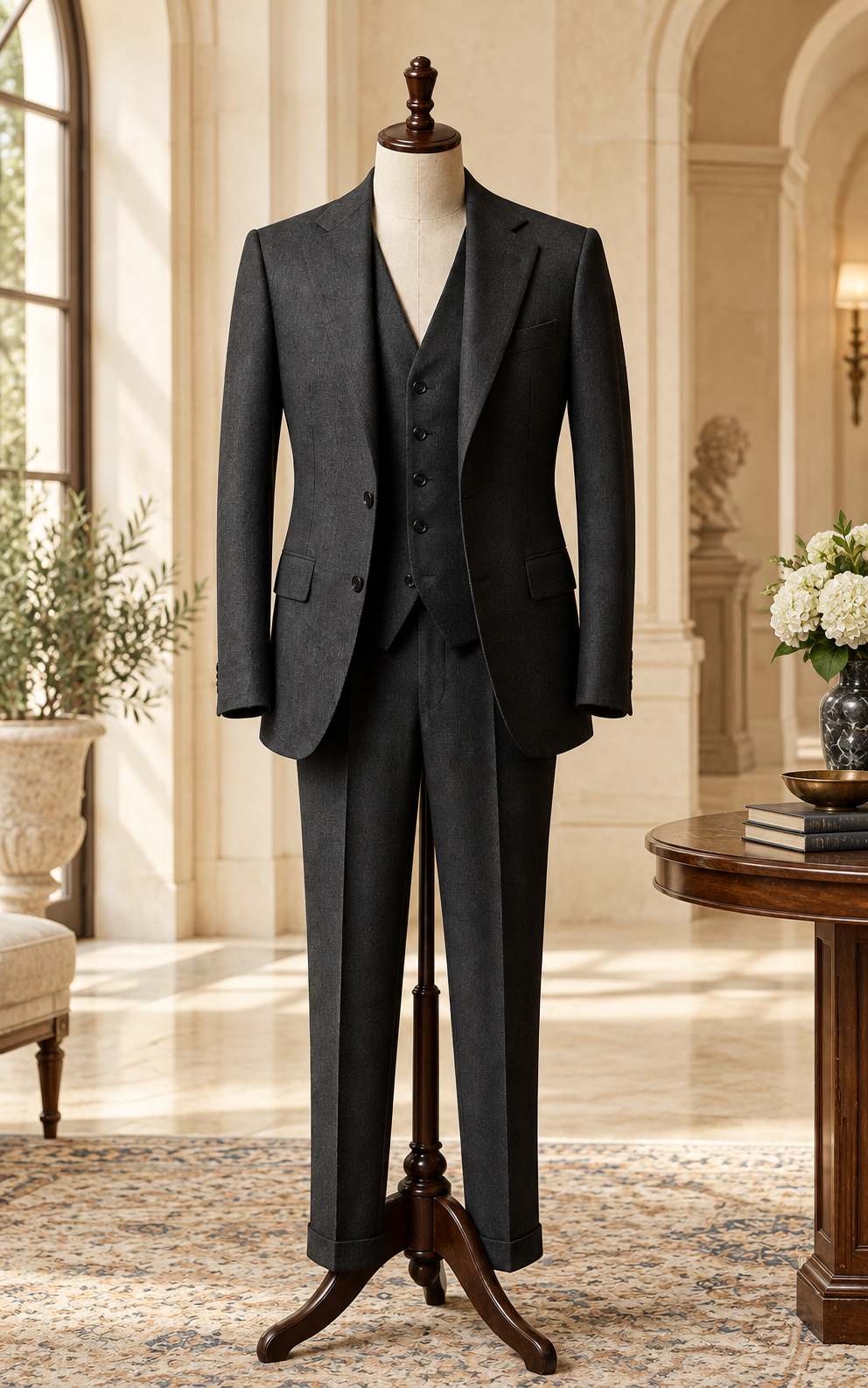 Charcoal Three-Piece Suit