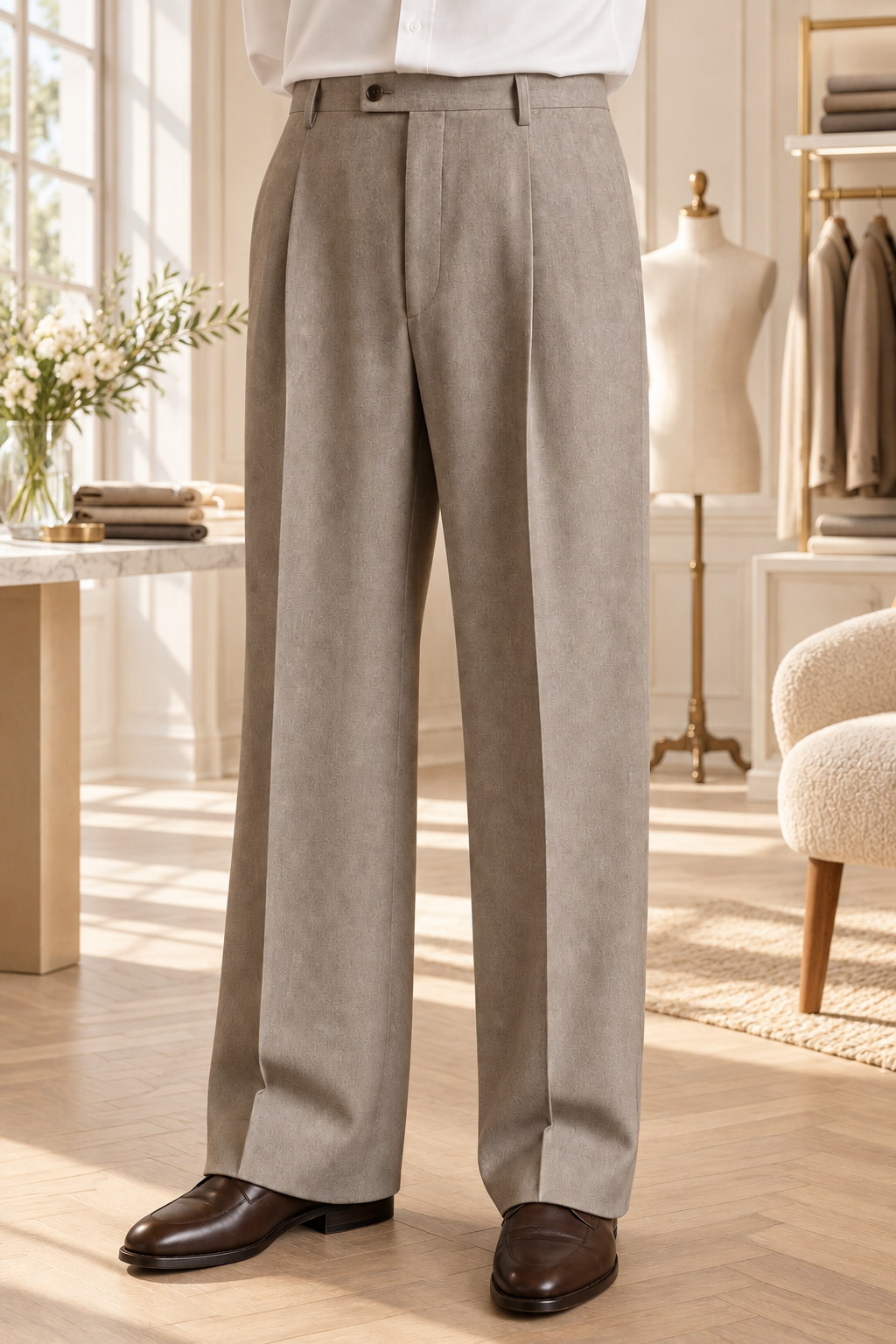 Wide leg trousers